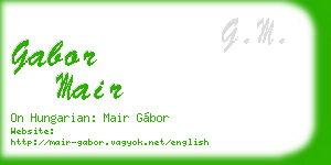 gabor mair business card